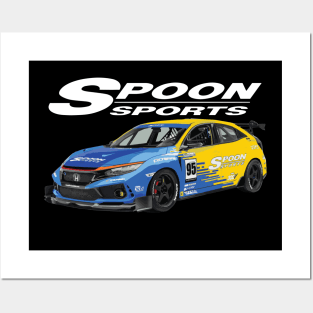 JDM CTR type R FK8 Spoon Turbo Race Car Posters and Art